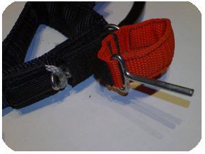 complexity of refitting. After activation of the safety the rider can easily reassemble the Chickenloop in the water if they are attached to the end of the bypass leash.