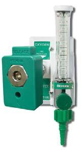 Integrated Flowmeter (Thorpe Style) Oxygen Therapy Introducing the NEW Tube Style Integrated Flowmeter which combines a tube style fl owmeter and a medical gas outlet into one simple, compact design