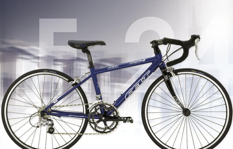 24 wheel x 40cm F24 Blue The F24 provides the same level of performance and attention to detail found on Felt s full-size road bikes, but uses a 40cm version of our 7005 double-butted aluminum frame