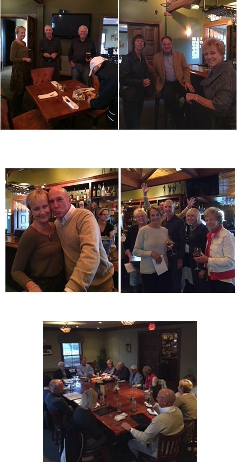 Oct 17 MINGLE at Meritage Restaurant 6 pm - 1140 Congress Avenue, Glendale, OH - NOTE NEW LOCATION 12 golfers attended Split the Pot Winner was Dan Slandzicki (guest) Board and Chair positions were
