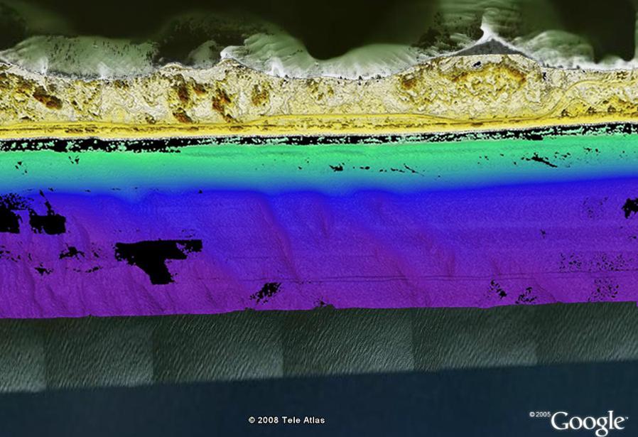The longshore dimension in dune overwash modelling May 2008 Main report Figure 24 Pre-Hurricane Ivan LIDAR data overlaid on an aerial image of the study site [sources: USGS and Google Earth]