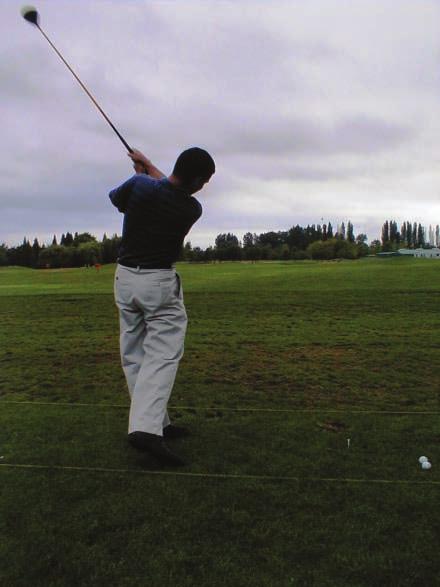Figure 2. Follow-through phase of the golf swing. during the transition phase is released from the ground up, culminating in the clubhead.