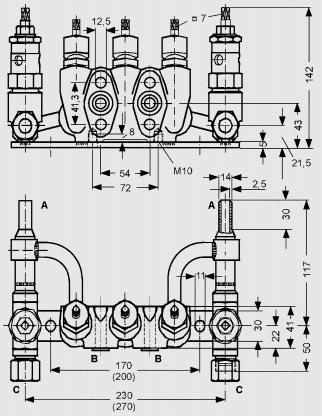 Fittings Valve manifold combination N /N 7MF96 for differential pressure transmitters pplication The valve manifold combinations are used to shut off the differential pressure lines, to check the