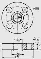 Fittings onnection parts 7MF9007 Fig. /9 Threaded flange, dimensions Fig. /20 Nipple G½, dimensions Fig.