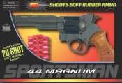 All SPORTSMAN guns will shoot our orange soft rubber ammo 20 to 50 feet.
