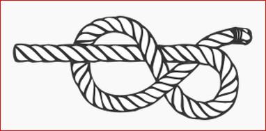 Figure of Eight Knot Then there s the figure of eight knot, which used mostly as a stopper knot. http://en.wikipedia.