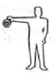 (iii) Raised and lowered at a speed in proportion to the speed required. MOVE FORWARD (iv) Raised and swung horizontally above the head, at right angle to the track when standing.