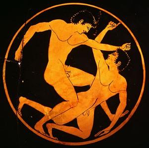 13 2.5 TEKMOVANJE Antični Grki so se dobro zavedali moralne vrednosti tekmovanja in kot rezultat te zavednosti dali neki abstraktni koncepciji agona plastično formo v obliki spomenika v Olimpiji,
