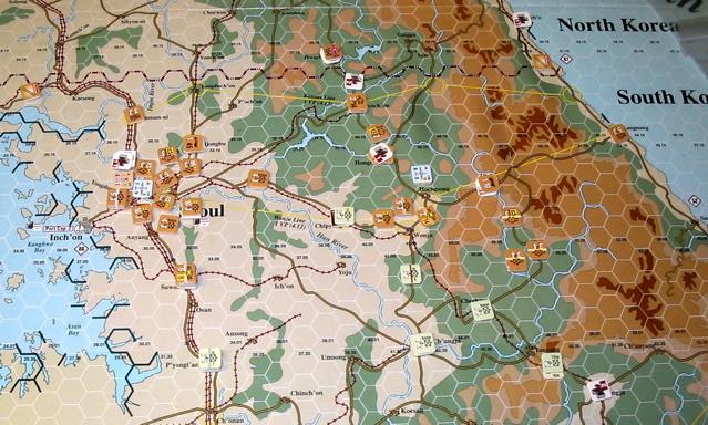 OCS KOREA: Solo Test (August 2005) by John W. Kisner I've begun playing a solo Korea to test various new rules. OCS 3.2 changes worth noting: 1) New Flak and PZ (including PZ/Interdiction).