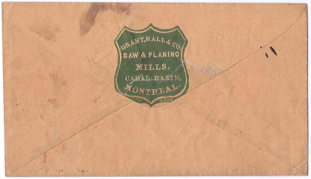 Item 251-02 Saw mills cameo advertising 1854, stampless