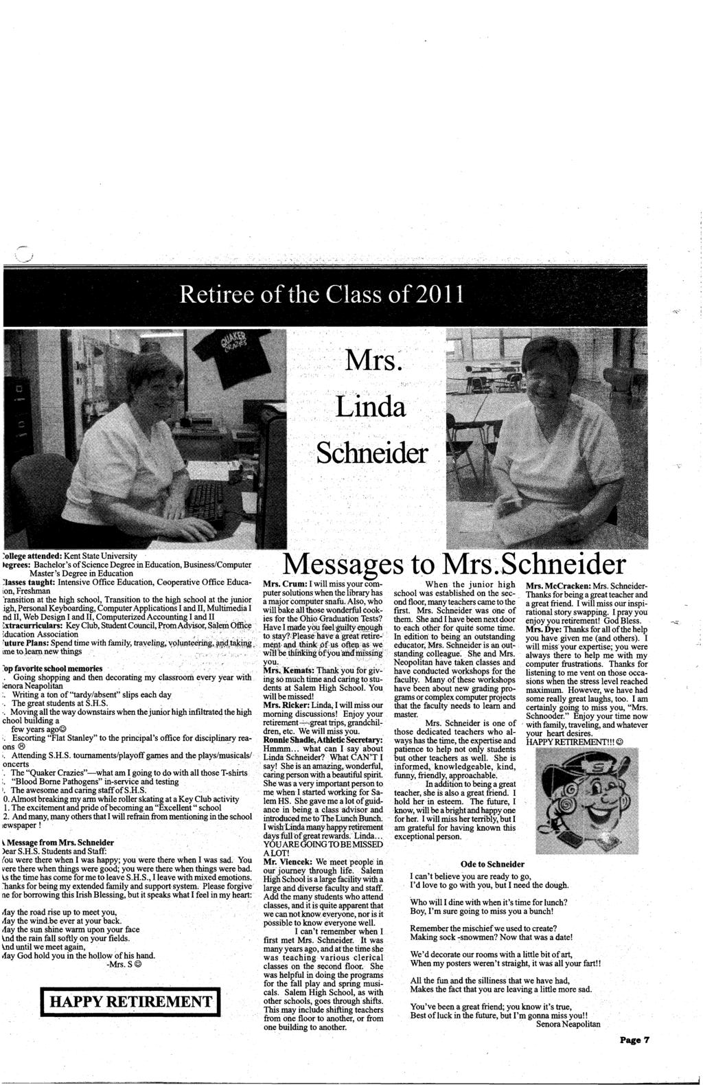 tinda Schneider ::::.~i:::j.'.16,~e:;:~~:~'t':;~ineducation,busin.wcomputer.. MesSag. es to Mr.. c hn eider. s..s.. Master's Degree in Education _.