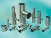 All fittings for connections, branching and the mounting of nozzles are made of titanium materials in accordance