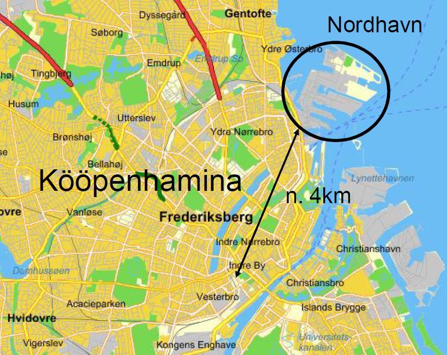 Example Nordhavn (Copenhagen) 40 000 citizens 40 000 jobs 3-4 milj.