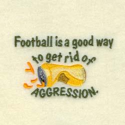 Football Aggression CD122710TA Stitches:8505 2.26" H X 3.