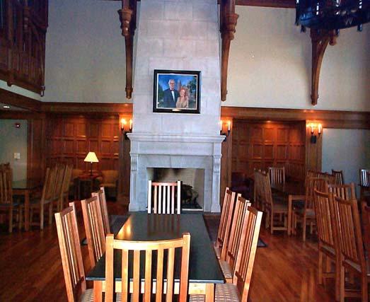 chairs (50), wood paneled,