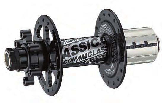 Standard cassette lock ring lets you run up to stand offs on the disc mounts allow the rotor to mount flat and pre- 5 gears from a Shimano / SRAM cassette to turn the hub into a vent warping while