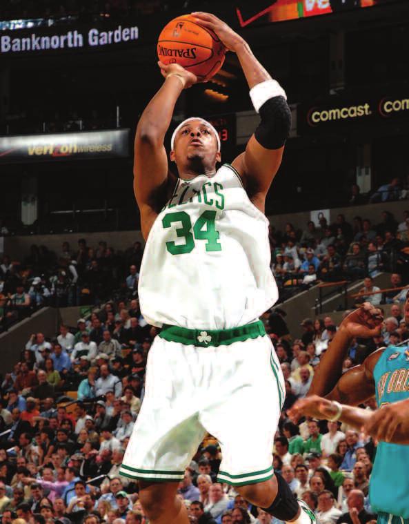 Paul Pierce continued from previous page. 79 win at Indiana in Game 4.Scored 20 points, grabbed 11 boards and dished out 6 assists in Game 6. 2003-04: Averaged 23.0 points, 6.5 boards, 5.