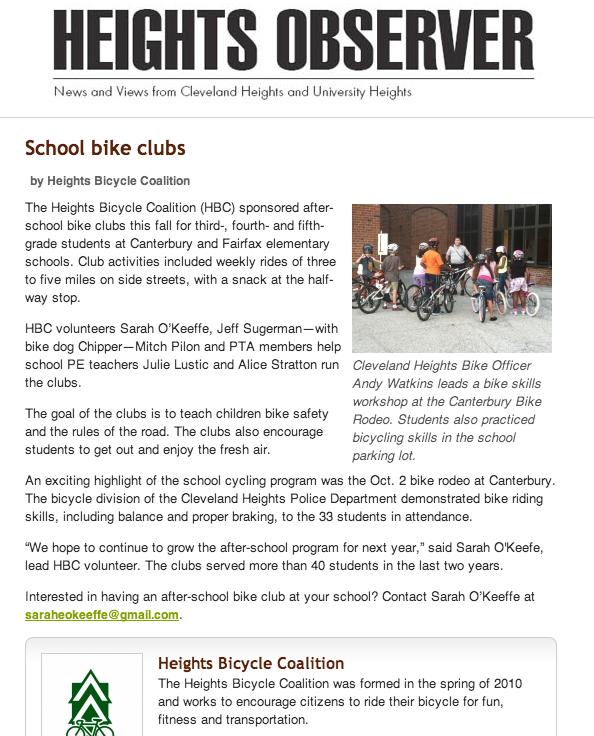 4 Repeat participants and Biking leaders Local Press City of Cleveland Heights Earns Bronze Level
