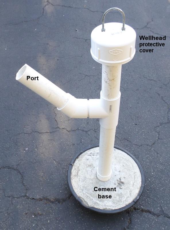 RANGER prop build photo #25: Completed wellhead. Wellhead protective cover The wellhead protective cover is constructed from a 4-inch PVC end cap.
