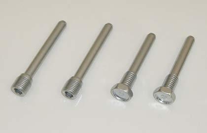 ATV BRAKE PAD HANGER PINS These include required quantities of brake pad hanger pins. Made by Nissin, the O.E. manufacturer in Japan.