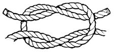 If the overhand knot is pulled too tight it becomes very difficult to undo. REEF KNOT (MUST BE TIED IN UNDER 10 SECONDS) The reef knot, though very simple, is one of the more useful knots.