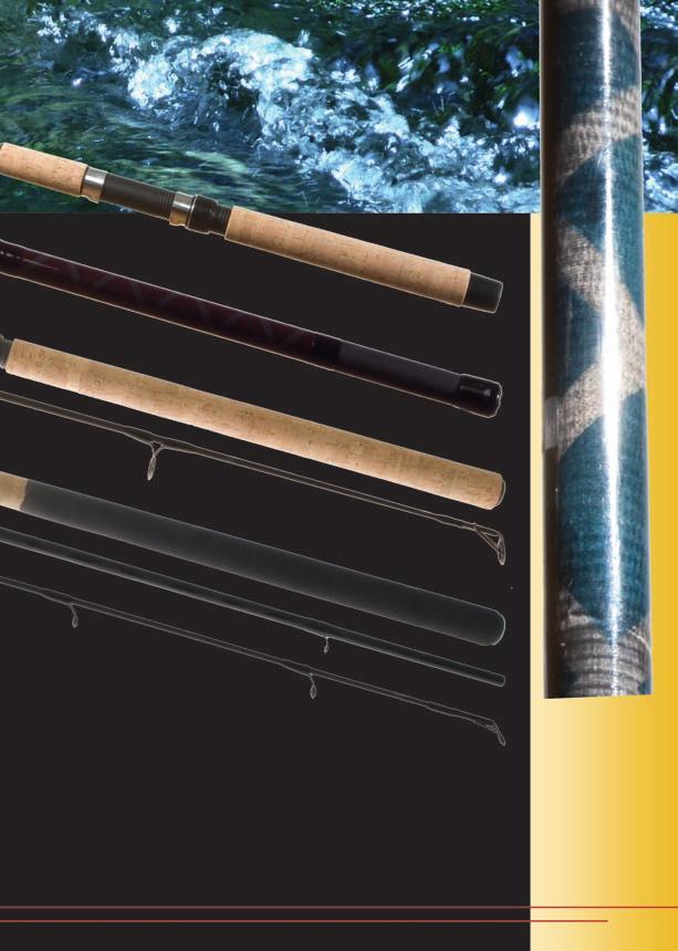 X-Act Match, Feeder, Wincklepicker The rod series for specific angling areas with perfectly aligned attributes. Detailed view of carbon blank of X-Act rods. Art.-No.
