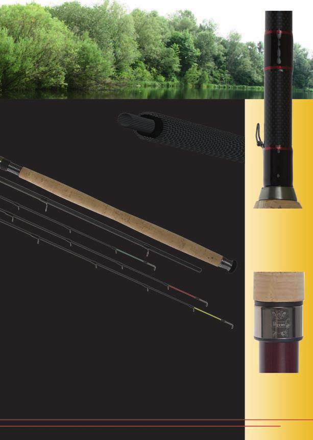 Double-wrapped blank to strengthen the carbon layers Mammoth Coarse The innovative rod series for the increasing number of anglers who prefer match and feeder fishing.