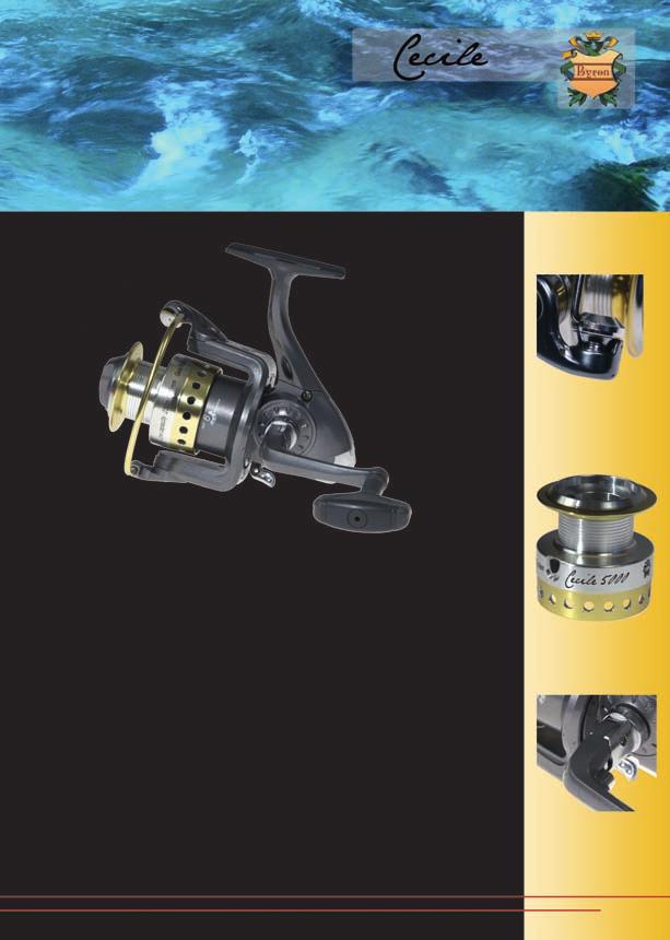 Special line guiding used in M1 reel Byron Cecile This reel manufactured with a carbon fibre housing and two spools included, both made of high quality aluminium, has been one of the best-selling