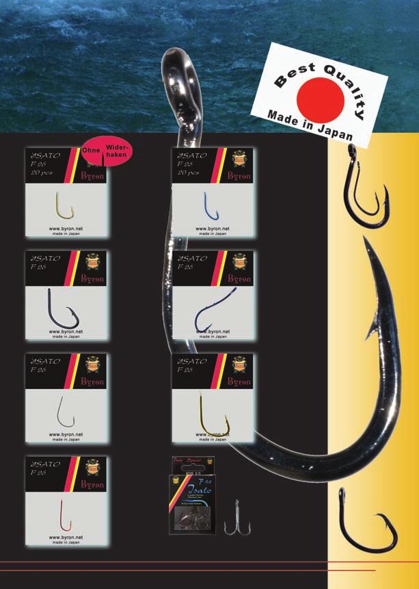 4068 Fine gold barbless hook. Especially for the competition fishing on carp. Fine Wire, but extremely strong. Sizes: 4, 6, 8, 10, 12 20-piece pack 4069 Fine curved competition hook.