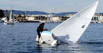 Once the sailor has made the decision to execute a dry capsize she must be decisive in regard to staying dry. 1.