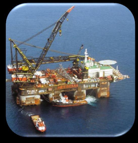 CONVENTIONAL METHODS Heavy lift vessel (semi submersible) Day cost base > $900 000 Transit speed <