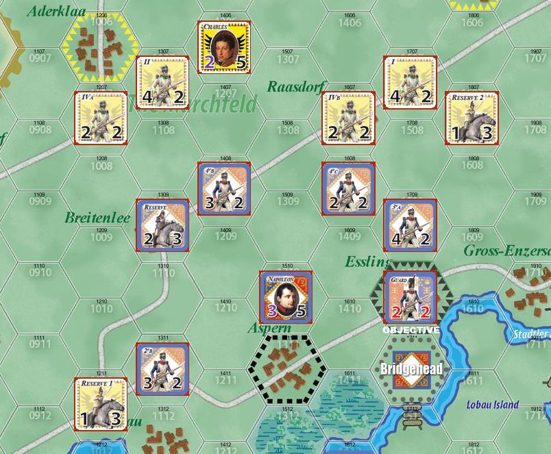 26 Figure 17: Turn 10 Austrian Combat French Turn Event Card: The Price of Glory Can choose to reduce French Morale by 1 and get +1 on all 2 nd Corps movement and combat allowances for the turn.