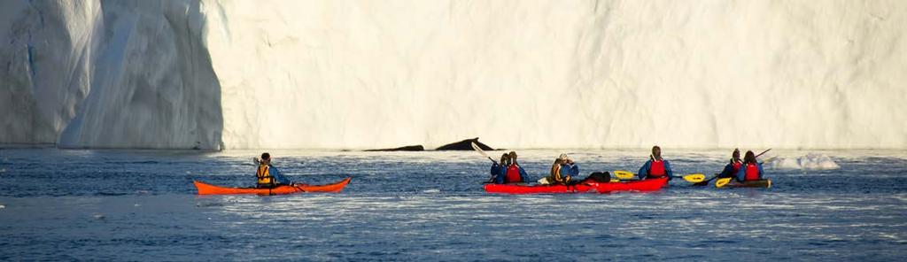 KAYAK EXPEDITION (7 days) A trip of contrasts, where you will leave behind the busy city of Ilulissat and go deep in the real Greenland, discovering the small Inuit settlement of Oqaatsut.
