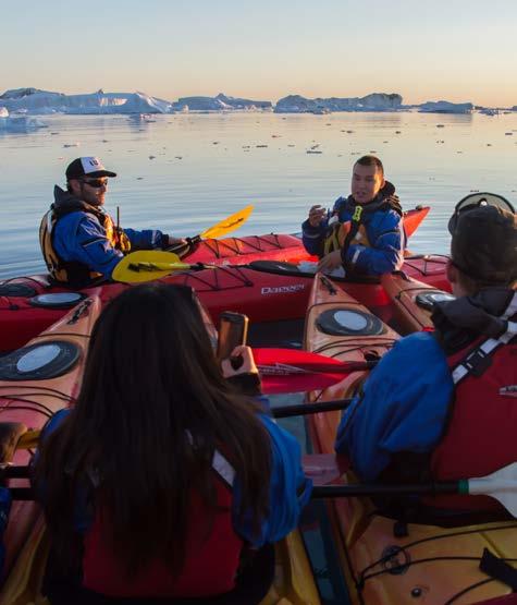 PRACTICAL INFORMATION Season: from 1st of June to 15th of September Duration: 3 hours (1,5 hours in the water paddling) Time of departure: 18:00 to 20:00 Meeting point: PGI Greenland office in