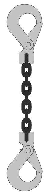 CHAIN SLINGS All Nelson Wire Rope chain slings include a metal tag with sling length, diameter, serial number, and rated capacity. SOSL SOO SOS SOG of Chain 90 60 45 30 60 45 30 (in.