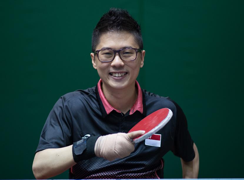 Yeo Kwok Chian Aaron DOB: 24/1/1979 HEIGHT: 173 cm WEIGHT: 60 kg DEBUTANT Table tennis is more than just fun. The battle of wits and reflexes drives my adrenaline.