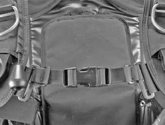 BD BUOYANCY COMPENSATOR USER'S MANUAL 19 ADJUSTING THE CHEST STRAP The chest strap fits across your sternum and keeps the shoulder straps from slipping to the sides, ensuring a comfortable and secure