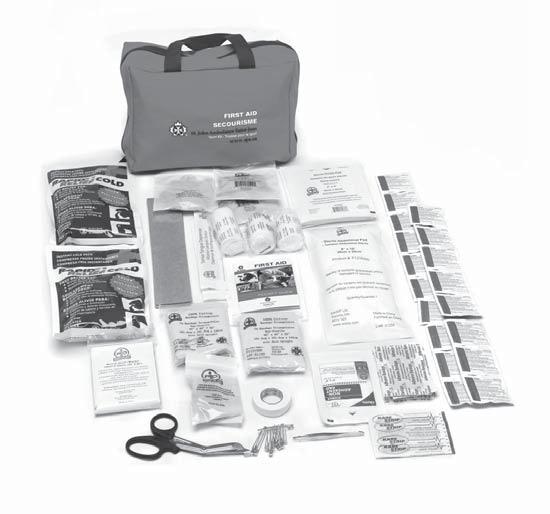 FIRST AID KITS FOR HOME OR PLAY SPORT FIRST AID KIT From splints to cold compresses, this kit contains the necessary first aid supplies to deal with sports injuries.
