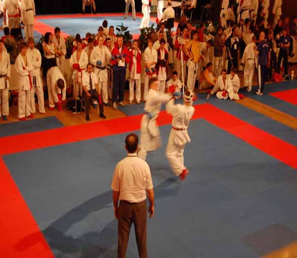 KUMITE Tthe time of fight 60sec category (9 years or less), 90sec category (10-11y ears and 12-13 years ). Another category WKF rules. Repechage and two third places.