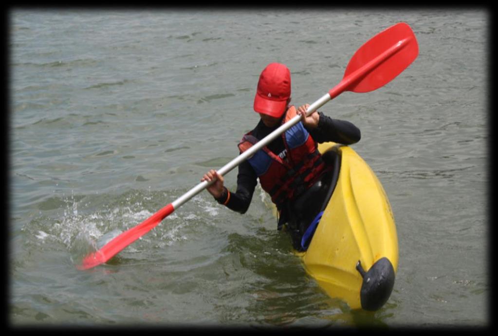 2.2 Sculling For Support Sculling for support allows the kayaker to gain leverage on the water with the help of the paddle.