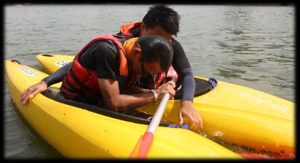 Module 3: Rescue With ample practicing and preparation for a rescue, it allows the kayaker to be ready to react in an event of a capsize that might happen anytime.