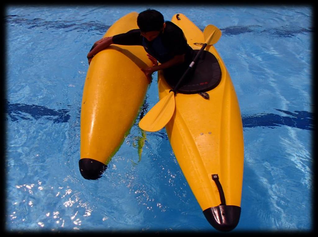 3.4 Kayak to Kayak Rescue Another term used: Hand of God Kayak to kayak rescue allows the kayaker to upright the victim s boat in a event of a capsize.