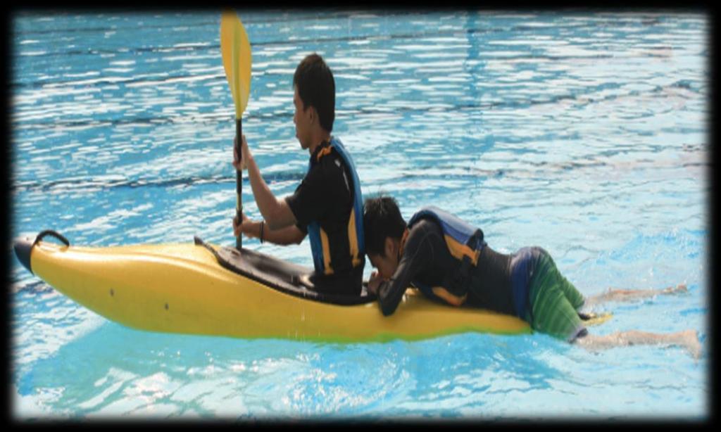 3.6 Kayak to Swimmer Rescue (Stern Carry) This is another method which the kayaker can utilise to approach and rescue the victim.