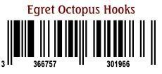 99 Egret Octopus Hooks 25 Premium Octopus Tube hooks, available in size 1, 1/0, and 2/0.