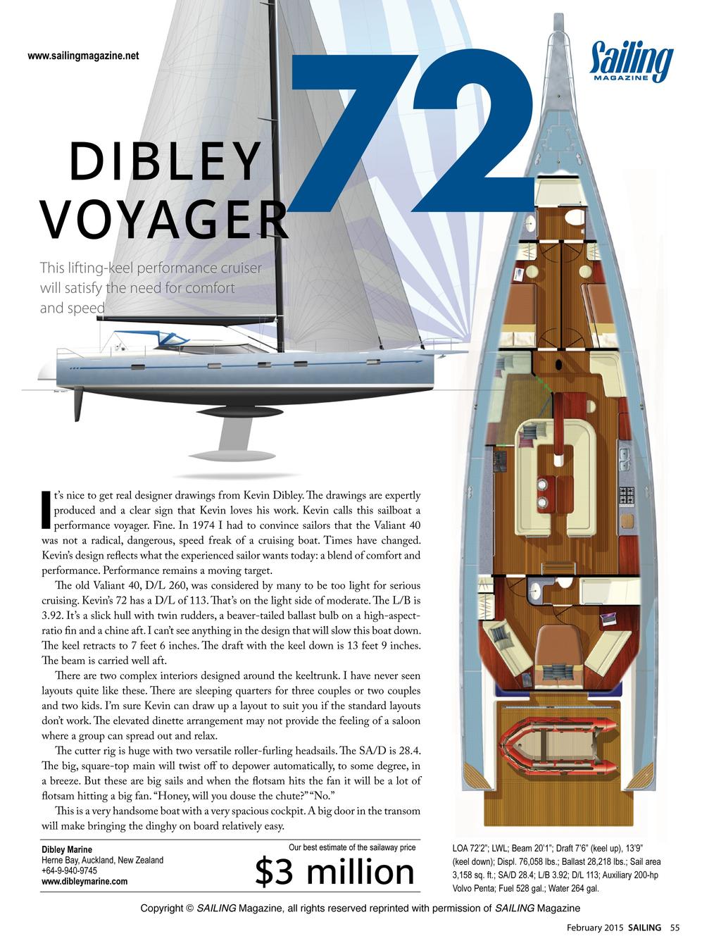 October 2015 Page 2 Design Review by Robert Perry February 2015 SAILING Bob s reviews can be tough or glowing and you never know which you ll get, but there is one thing you can guarantee, it will be