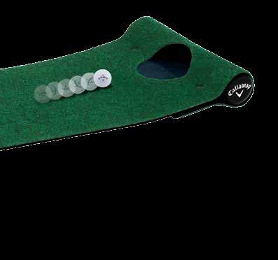 Premium foam backing - minimizes creases for truer roll Putt cups are portable and can