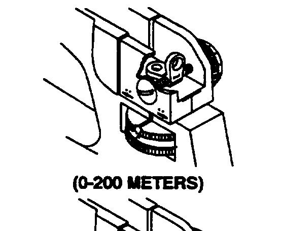 25 METER ZEROING PROCEDURE ADJUSTABLE REAR SIGHT - Two apertures for range SHORT RANGE OR AT NIGHT -This larger aperture is used for 0-200 meters