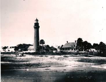 Congress approved building a third lighthouse in 1854 but problems with securing clear title to the new site, located a mile inland, delayed construction.