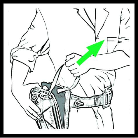 direction of the arrow until the seal breaks and locking device falls off.
