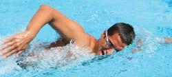 Front Crawl: Recovery Fig. 6-6A Keep your arm relaxed as you lift your elbow.